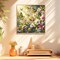 Paint by Numbers Kit for Adults Beginner, Flowers Butterfly Adult Paint by Number Kits on Canvas, Colorful Flowers DIY Acrylic Oil Number Painting Kits for Home Decor Gift 16"x16"